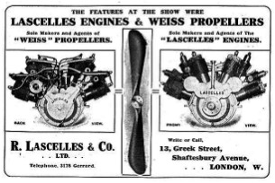 Lascelles ad with two engine views