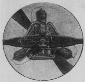 Vista posterior del motor Laviator de 3 cilindros rotativos