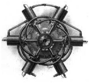 Laviator 6-cylinder fixed radial engine, 80 CV