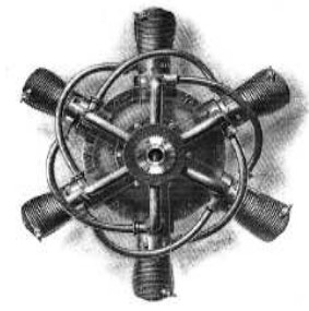 Laviator, motor radial de 6 cilindros enfriado por aire