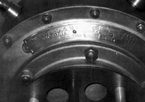 Detail of the W.S. Laycock engine plate