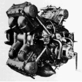 8-cylinder X-engine from WWI, made by Leyland