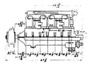 Liberty L-6, schematic drawing, side view