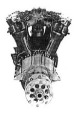 Liberty V-8, front view
