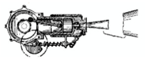 Dibujo esquemático del motor a reacción de Lorin