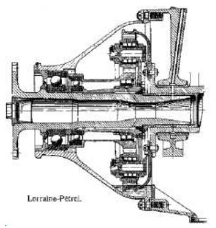 Lorraine-Dietrich, Detalle de la reductora por satelites y planetarios