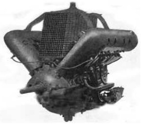 Lorraine-Dietrich 8V, with fairing and radiator