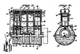 Marchetti 4-cylinder in-line patent drawing
