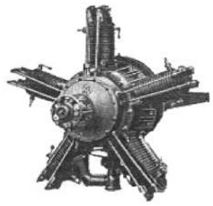 Mark Flugmotoren 5-cylinder engine, front view