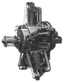 Mark-Flugmotoren 5-cylinder engine, side view