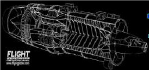 Dibujo del motor M209 de Mikulin