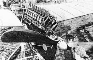 An Antoinette 16-cylinder in a  Latham
