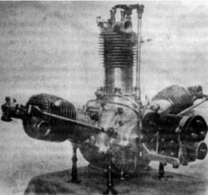 Another view of an Anzani 3-cylinder engine