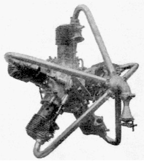 Anzani 5-cylinder engine rear view