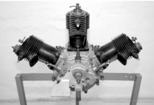 Anzani 3 cilindros rear view