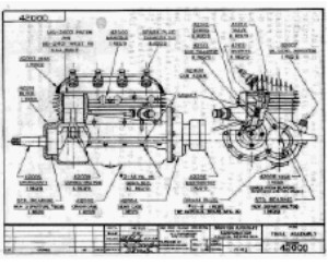 Esquema del motor Morton modelo 42