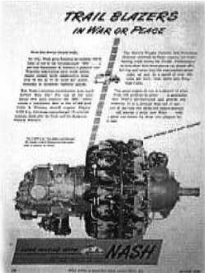 Anuncio de motores de aviación Nash