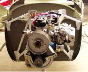 Mounted engine front view