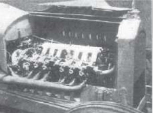 Aviation engine in Packard car
