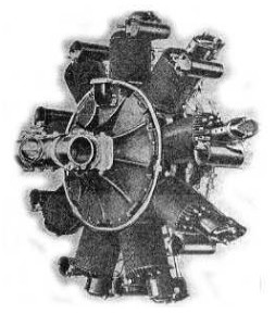 Packard Diesel engine angled front view
