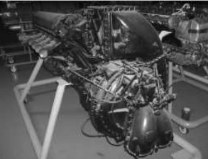 Packard Merlin en el MAE, angled rear view