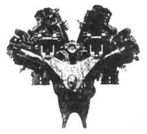 Panhard et Levassor 16-cylinder double Vee silhouette