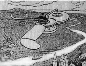 Drawing of the Papin in flight