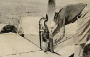 The engine position on the glider