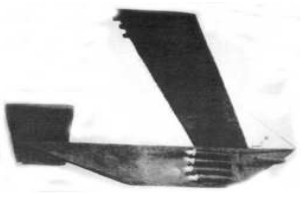 Modelo del avión con motores cohete