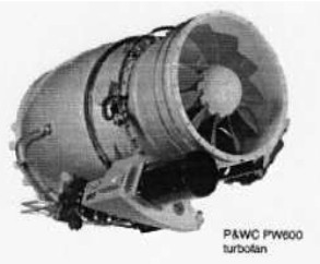 PWC, PW600, versión turbofan