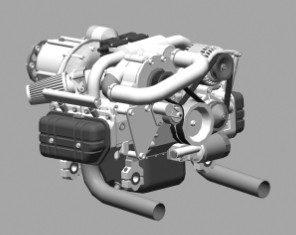 Adapted Subaru engine, fig. 1