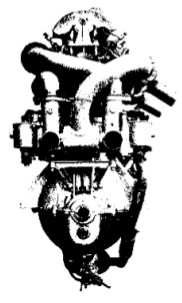 Rapp 150 CV engine, rear view