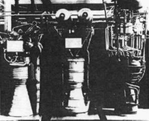 Two NAA-Rocketdynes and the V-2 engine