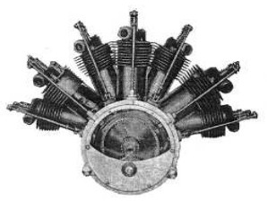 REP type E engine, also 7-cylinder