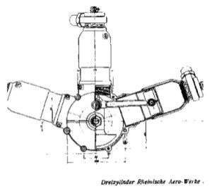 Motor Raw de 3 cilindros en abanico