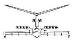 Ekranoplane KM, de diez motores