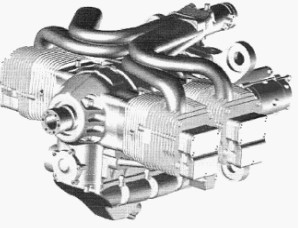 Robby Moto Eng. RAP 2.5A with intake manifold (CAD)