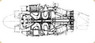 Rolls-Royce Dart schematic drawing