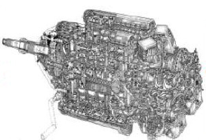 Rolls Royce Merlin H, seccionado