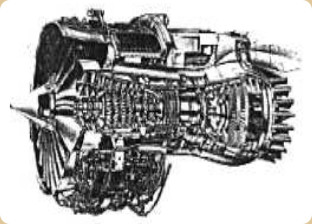 Rolls-Royce RB.211-524, seccionado, con supresor,