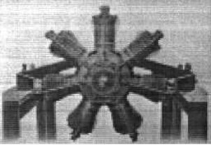Rossel - Peugeot, motor radial rotativo de 7 cilindros