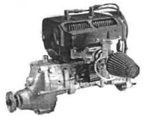 Rotax 447 with inverted gearbox