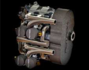 Motor Rotron doble superpuestos