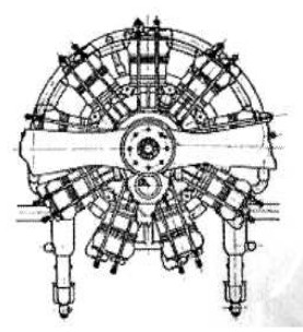 Salmson A9, schematic drawing
