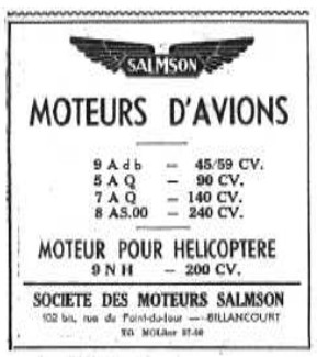 Salmson post WWII ad