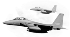 Two T-50 fighters