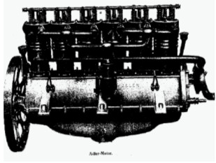 Motor Adler de 6 cilindros por el lado izquierdo