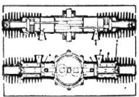 Two schematics of the Schliha engine