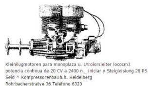 Seld engine of 20 CV at 2,800 rpm