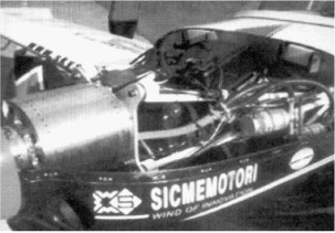 Un motor Sicme en el Pioneer 300